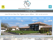 Tablet Screenshot of hotel-haiedesvignes.com